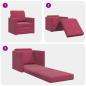 Preview: Sofa-Bett 2-in-1 Weinrot 74x77x81 cm Velour