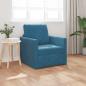 Preview: ARDEBO.de - Fußboden Sofa Bett 2-in-1 Blau 74x77x81 cm Velours