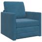 Preview: Fußboden Sofa Bett 2-in-1 Blau 74x77x81 cm Velours