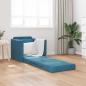 Preview: Fußboden Sofa Bett 2-in-1 Blau 74x77x81 cm Velours