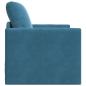 Preview: Fußboden Sofa Bett 2-in-1 Blau 74x77x81 cm Velours