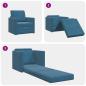 Preview: Fußboden Sofa Bett 2-in-1 Blau 74x77x81 cm Velours