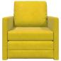 Preview: Boden-Sofabett 2-in-1 Dunkelgelb 74x77x81 cm Samt