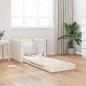 Preview: Boden Sofa Bett 2-in-1 Creme 74x77x81 cm Samt