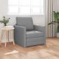 Preview: ARDEBO.de - Boden-Sofa-Bett 2-in-1 Hellgrau 74x77x81 cm Stoff