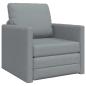 Preview: Boden-Sofa-Bett 2-in-1 Hellgrau 74x77x81 cm Stoff