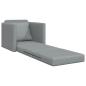 Preview: Boden-Sofa-Bett 2-in-1 Hellgrau 74x77x81 cm Stoff