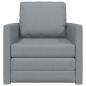 Preview: Boden-Sofa-Bett 2-in-1 Hellgrau 74x77x81 cm Stoff