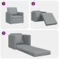 Preview: Boden-Sofa-Bett 2-in-1 Hellgrau 74x77x81 cm Stoff