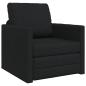 Preview: Fußboden Sofa Bett 2-in-1 Schwarz 74x77x81 cm Stoff
