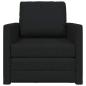 Preview: Fußboden Sofa Bett 2-in-1 Schwarz 74x77x81 cm Stoff