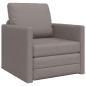 Preview: Boden-Sofa-Bett 2-in-1 Taupe 74x77x81 cm Stoff