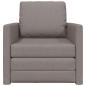 Preview: Boden-Sofa-Bett 2-in-1 Taupe 74x77x81 cm Stoff