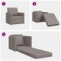 Preview: Boden-Sofa-Bett 2-in-1 Taupe 74x77x81 cm Stoff