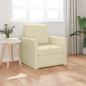 Preview: ARDEBO.de - Boden-Sofa-Bett 2-in-1 Creme 74x77x81 cm Stoff