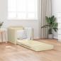 Preview: Boden-Sofa-Bett 2-in-1 Creme 74x77x81 cm Stoff