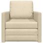 Preview: Boden-Sofa-Bett 2-in-1 Creme 74x77x81 cm Stoff