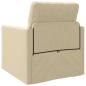 Preview: Boden-Sofa-Bett 2-in-1 Creme 74x77x81 cm Stoff