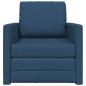Preview: Fußsofa-Bett 2-in-1 Blau 74x77x81 cm Stoff