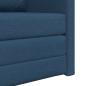 Preview: Fußsofa-Bett 2-in-1 Blau 74x77x81 cm Stoff