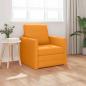 Preview: ARDEBO.de - Boden-Sofa-Bett 2-in-1 Dunkelgelb 74x77x81 cm Stoff
