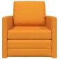 Preview: Boden-Sofa-Bett 2-in-1 Dunkelgelb 74x77x81 cm Stoff