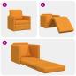 Preview: Boden-Sofa-Bett 2-in-1 Dunkelgelb 74x77x81 cm Stoff