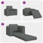 Preview: Boden Sofa Bett 2-in-1 Dunkelgrau 98x71x83 cm Stoff