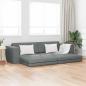 Preview: ARDEBO.de - Boden-Sofa-Bett 2-in-1 Dunkelgrau 245x150x60.5 cm Stoff