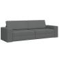 Preview: Boden-Sofa-Bett 2-in-1 Dunkelgrau 245x150x60.5 cm Stoff