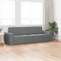 Preview: Boden-Sofa-Bett 2-in-1 Dunkelgrau 245x150x60.5 cm Stoff