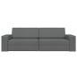 Preview: Boden-Sofa-Bett 2-in-1 Dunkelgrau 245x150x60.5 cm Stoff