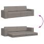Preview: Boden Sofa Bett 2-in-1 Taupe 245x150x60.5 cm Stoff