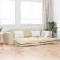 Preview: ARDEBO.de - Schlafsofa Creme 245 x 78 x 77 cm Stoff