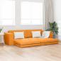 Preview: ARDEBO.de - Boden Sofa Bett 2-in-1 Dunkelgelb 245x150x60.5 cm Stoff