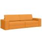 Preview: Boden Sofa Bett 2-in-1 Dunkelgelb 245x150x60.5 cm Stoff