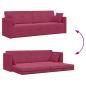 Preview: Boden-Sofa-Bett 2-in-1 Weinrot 213x144x60 cm Samt