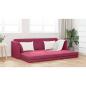 Preview: Boden-Sofa-Bett 2-in-1 Weinrot 213x144x60 cm Samt