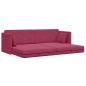 Preview: Boden-Sofa-Bett 2-in-1 Weinrot 213x144x60 cm Samt