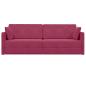 Preview: Boden-Sofa-Bett 2-in-1 Weinrot 213x144x60 cm Samt