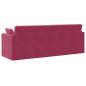Preview: Boden-Sofa-Bett 2-in-1 Weinrot 213x144x60 cm Samt