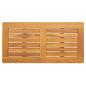 Preview: Tischplatte 80x40x2,2 cm rechteckige Tischplatte aus massivem Teakholz