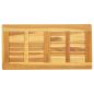 Preview: Tischplatte 80x40x2,2 cm rechteckige Tischplatte aus massivem Teakholz