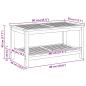 Preview: Couchtisch 110x55x45 cm Massivholz Akazie