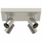 Preview: Deckenstrahler 4-Wege verstellbar gebürsteter Nickel E27