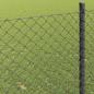Preview: Kettenzaun Grau 1,6x25 m Stahl