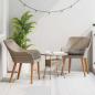 Preview: Gartenstühle mit Kissen 2 Stück Schwarz Poly Rattan