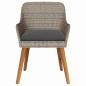 Preview: Gartenstühle mit Kissen 2 Stück Schwarz Poly Rattan