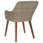 Preview: Gartenstühle mit Kissen 2 Stück Schwarz Poly Rattan