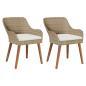 Preview: Gartenstühle mit Kissen 2 Stück Beige Poly Rattan